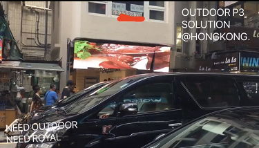 Outdoor P3 screen being installed in HongKong - Commercial display - 1