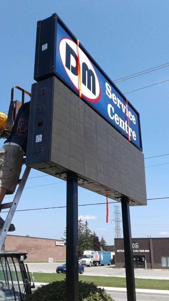 New P10 double faced LED billboard installation in Canada - Commercial display - 1