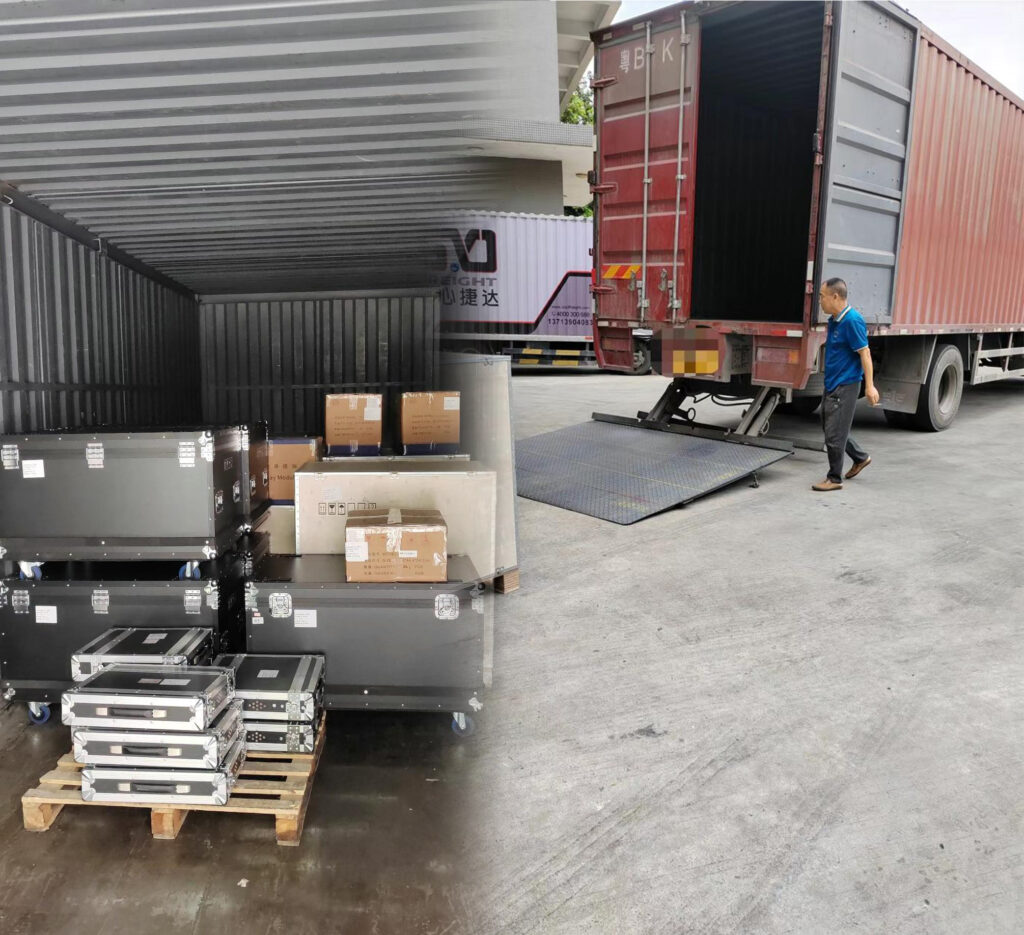Loading a containerIndoor 960×960mm Fixed, 500×1000mm rental display, and 640×1920mm poster - Company News - 1