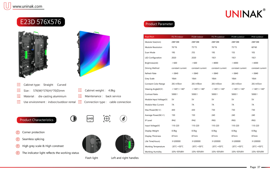 LED video display for Events-E23D-Uninak - E23D - 1