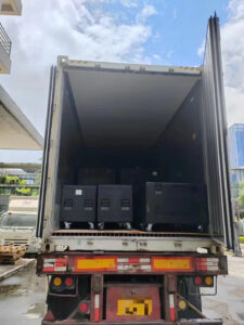 Outdoor P3.91 Full Color LED video display Loading a container