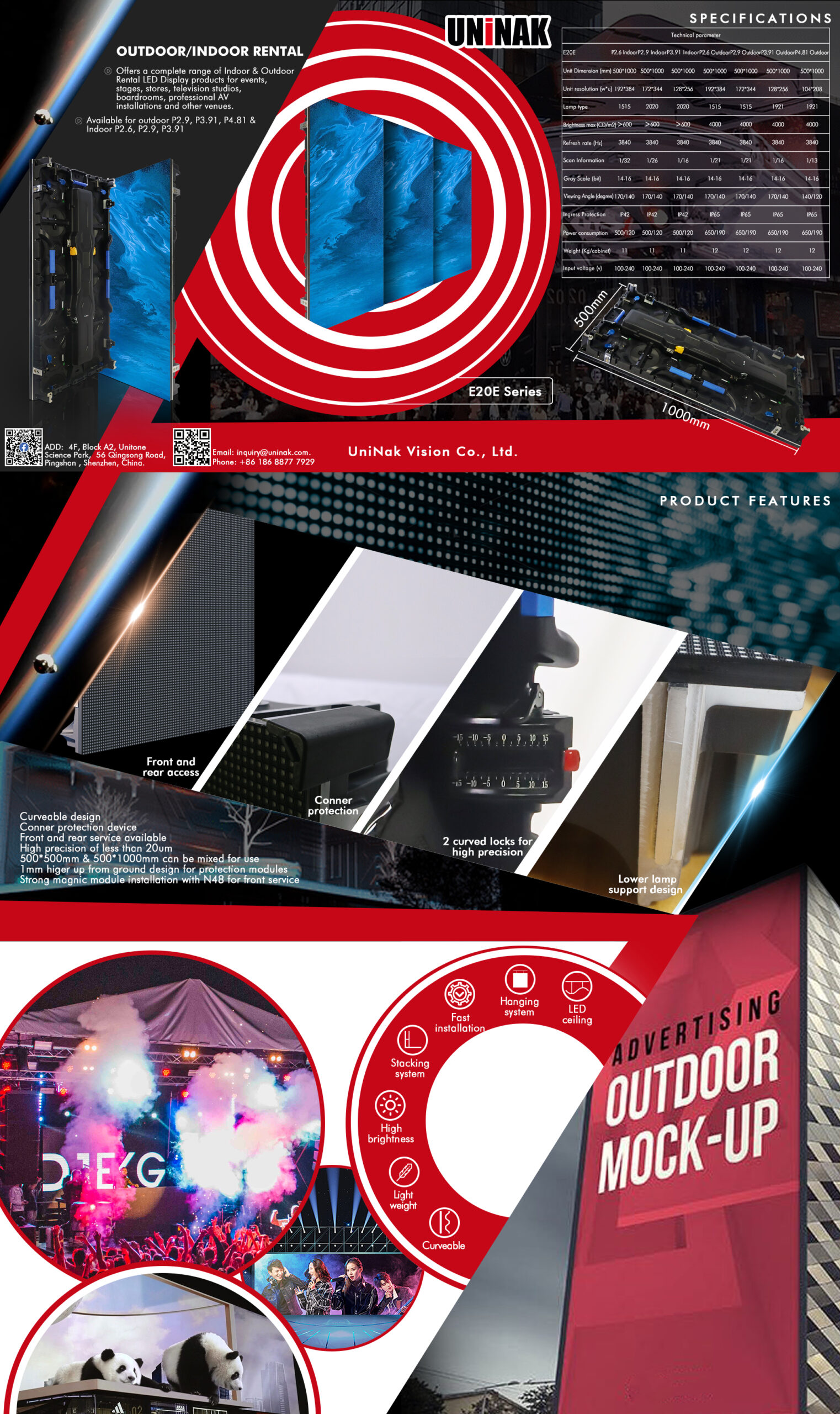 LED video Display for Events-E20E 500×1000 - E20E - 1