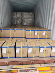 LED video display loading a container…